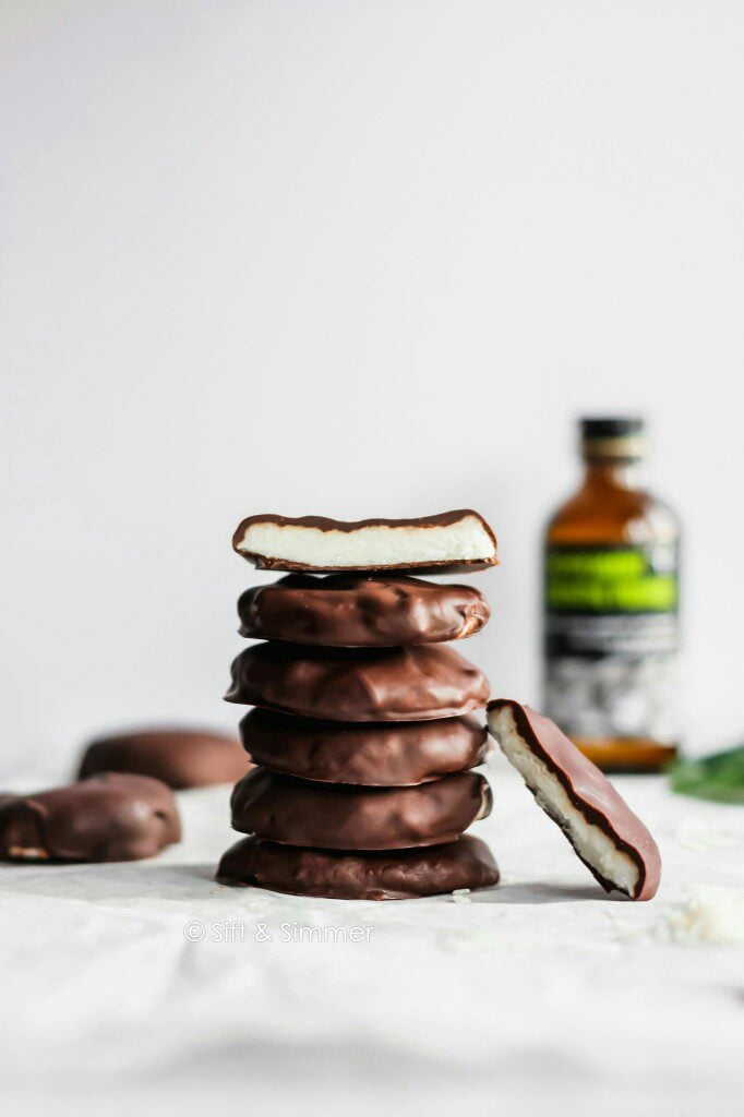 Stack of Healthy Peppermint Patties.