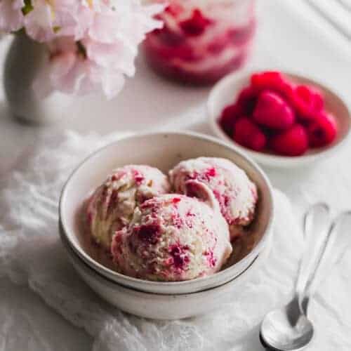 Raspberry Ripple Ice Cream (No-Churn) | Sift & Simmer