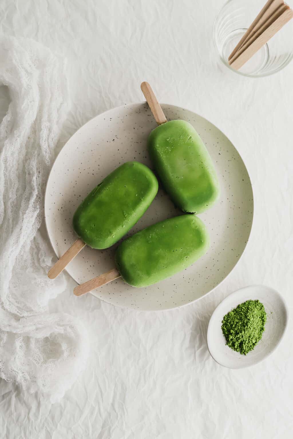 Japanese Matcha Green Tea Homemade Popsicle