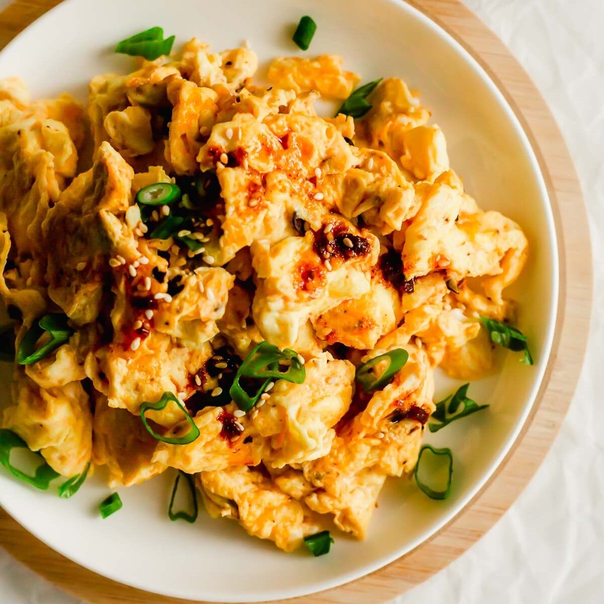 Chili Oil Scrambled Eggs | Sift & Simmer