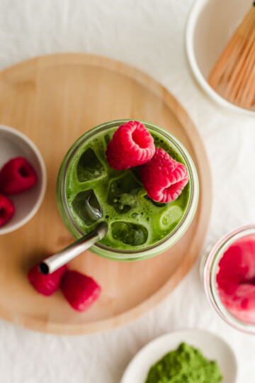 Raspberry Matcha Latte | Sift & Simmer