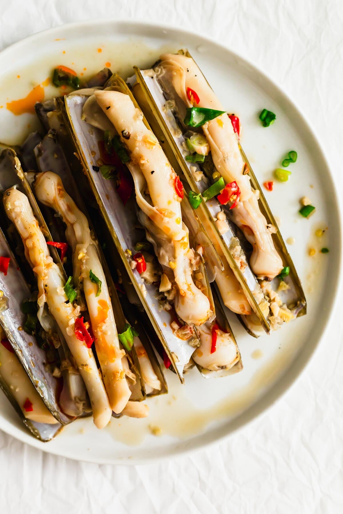 Chinese-Style Razor Clams with Garlic | Sift & Simmer
