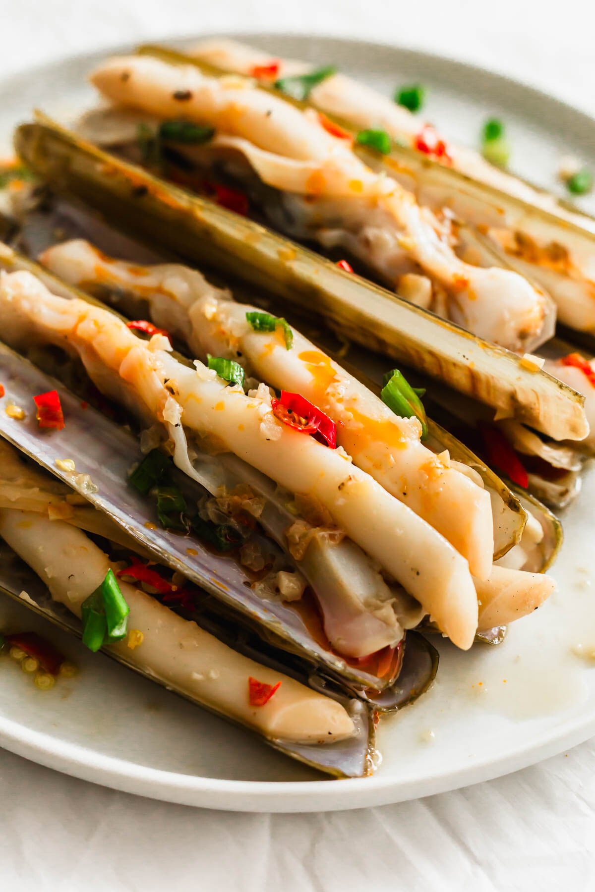 Chinese-Style Razor Clams with Garlic | Sift & Simmer